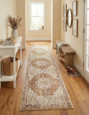 Yellow Deepa Runner Rug