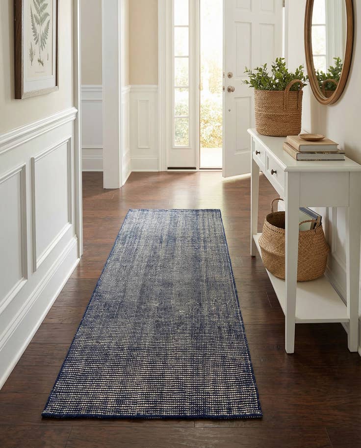 Detail image of 2' x 6' 1 Hand Woven Jill Zarin English Manor Farmhouse Wool Runner Rug