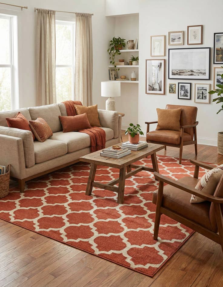 Detail image of  6' x 9' Lattice Rug