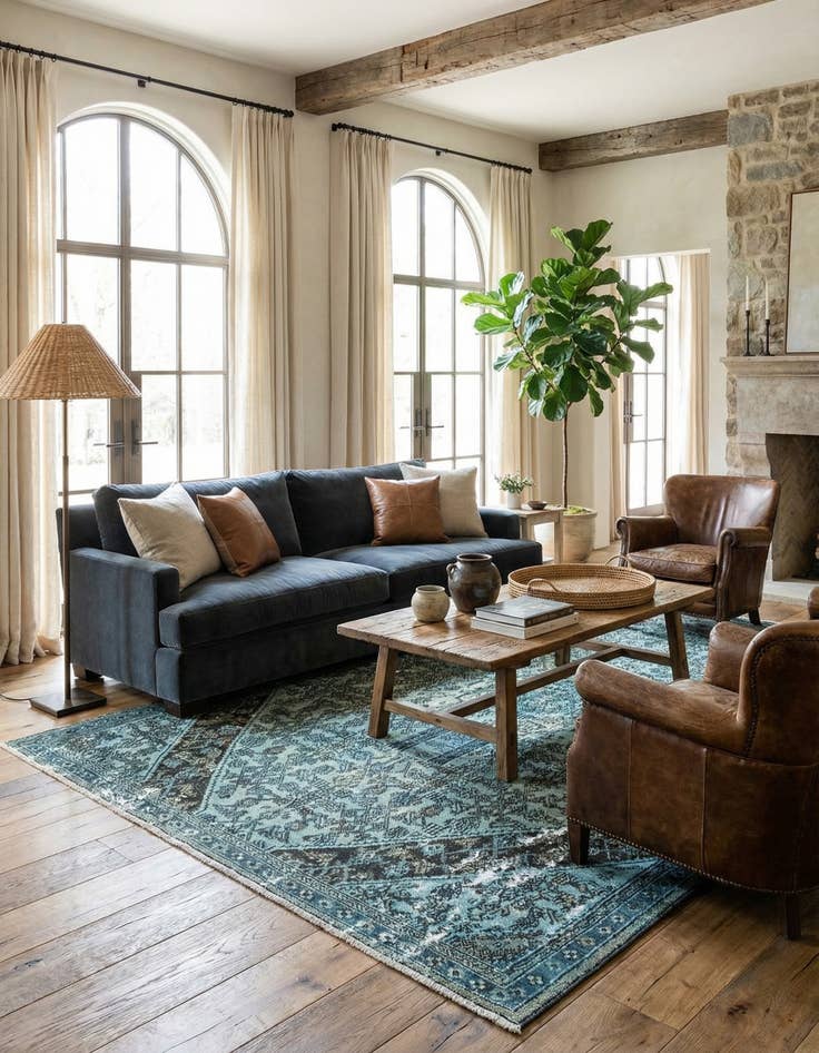 Detail image of  6' 10 x 10' 2 Vintage Rug