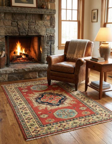 2' 9 x 4' Hand Knotted Kazak Rug