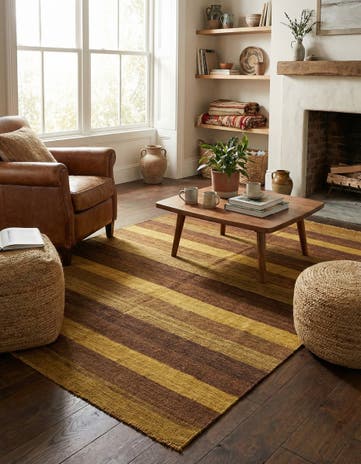 5' 2 x 6' 9 Hand Woven Kilim Afghan Wool Rug