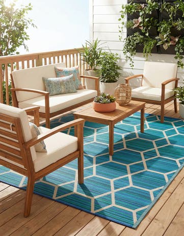 7' 10 x 10' Easy-Clean Vista Breeze Indoor / Outdoor Rug