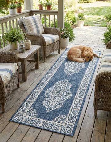 2' x 6' Easy-Clean Traditional Indoor / Outdoor Runner Rug