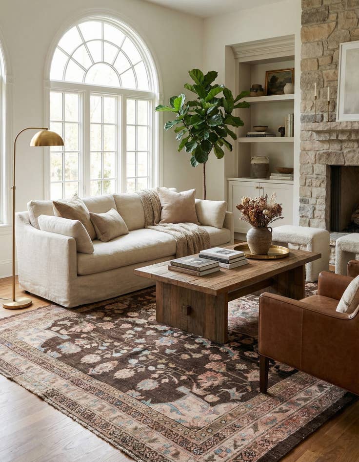 Detail image of  6' 8 x 9' 2  Hand Knotted Ultra Vintage Persian Wool Rug