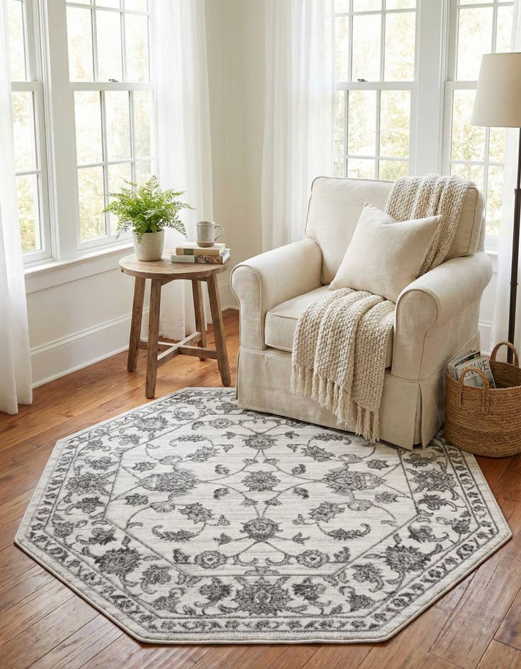 Detail image of 5' 3 x 5' 3 Boston Octagon Rug