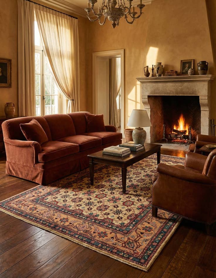 Detail image of 5' 4 x 7' 1  Hand Knotted Kashkuli Persian Rug