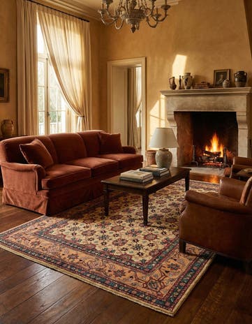5' 4 x 7' 1 Hand Knotted Kashkuli Persian Rug