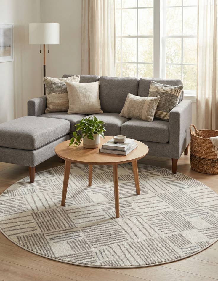 Detail image of 5' 3 x 5' 3 Hanahan Round Rug