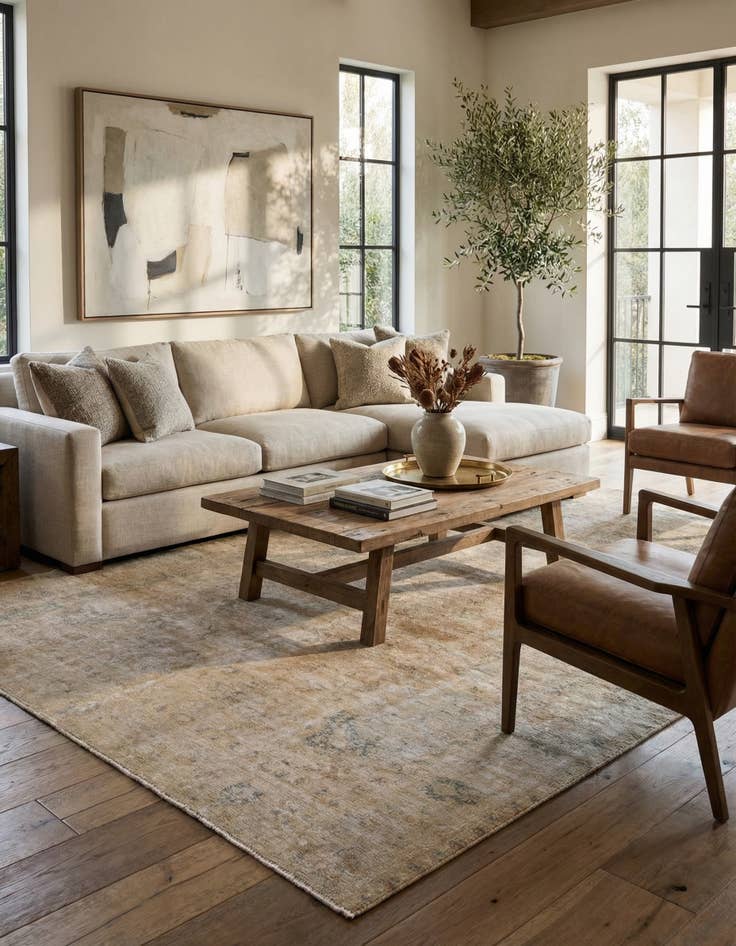 Detail image of 9' 5 x 12' 9  Hand Knotted Ultra Vintage Persian Wool Rug