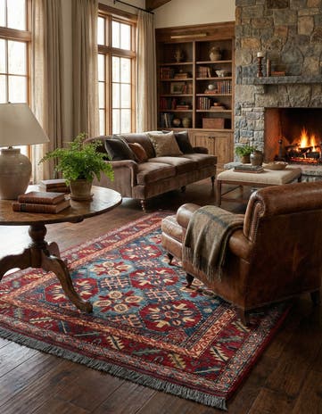3' 11 x 6' Hand Knotted Kazak Wool Rug