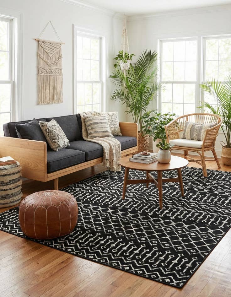 Detail image of 7' 10 x 11' Kasbah Trellis Rug