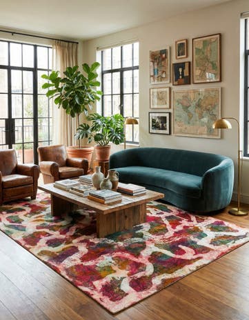 8' 10 x 12' 10 Hand Knotted Ultra Vintage Persian Wool Rug