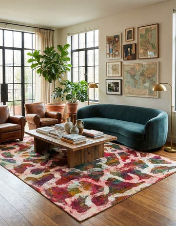 8' 10 x 12' 10 Hand Knotted Ultra Vintage Persian Wool Rug