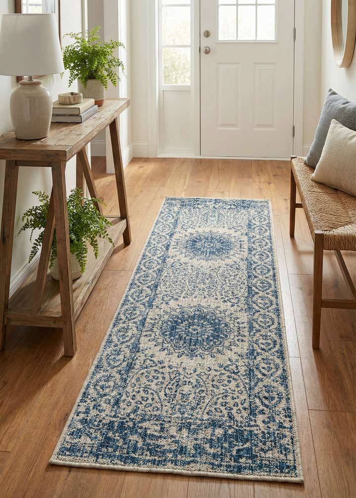 2' x 6' Easy-Clean Traditional Indoor / Outdoor Runner Rug