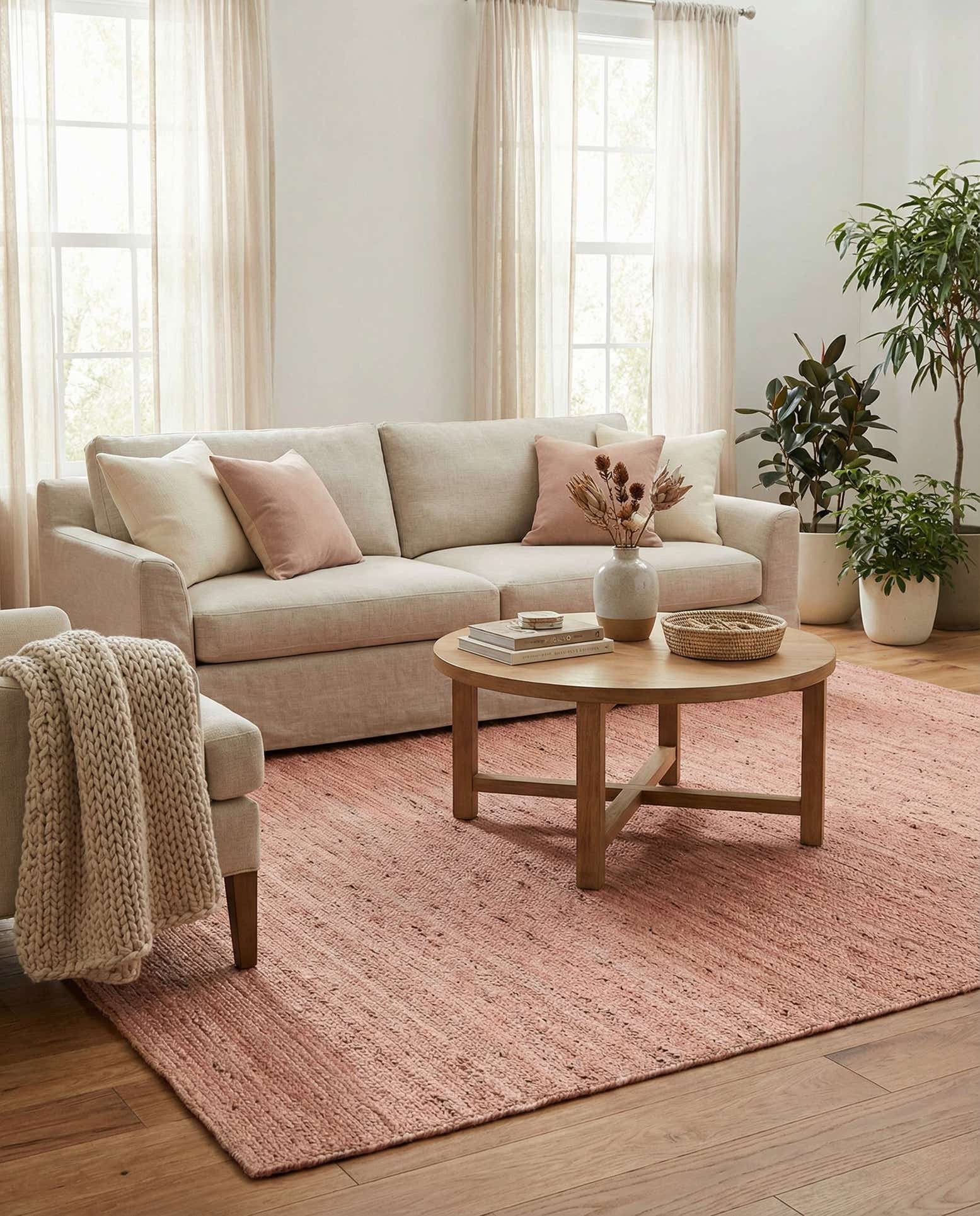 8' x 10' Handmade Braided Jute Rug