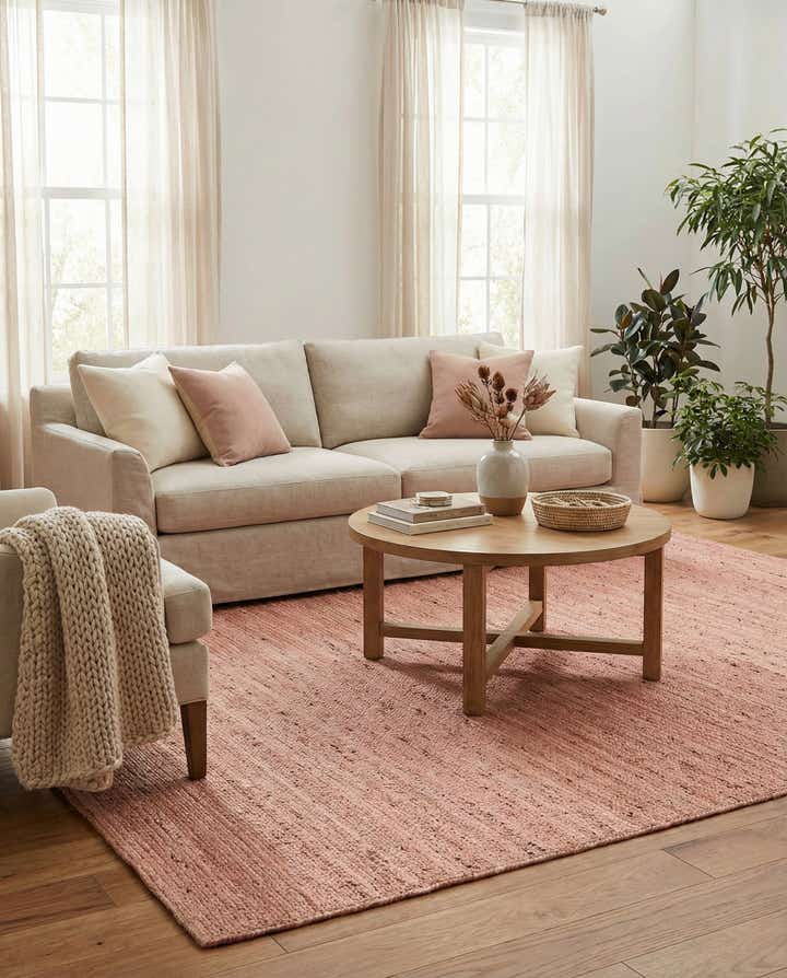 8' x 10' Handmade Braided Jute Rug