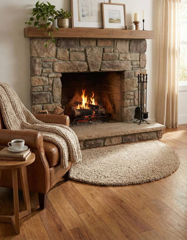 Detail image of 3' x 6' Solid Shag Hearth Rug