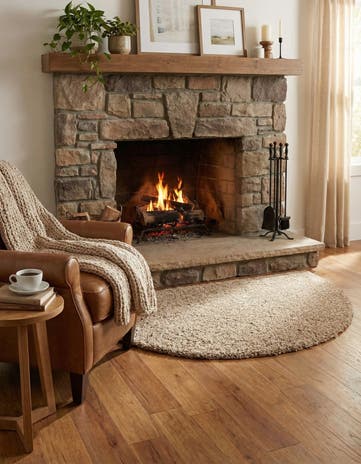 3' x 6' Solid Shag Hearth Rug