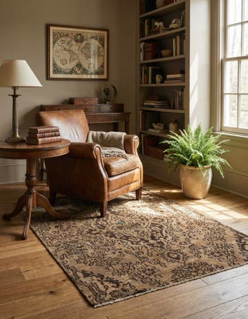 3' 6 x 5' Hand Knotted Ultra Vintage Persian Wool Rug
