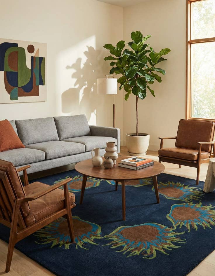 Detail image of 7' 5 x 7' 7 Luna Wool Square Rug