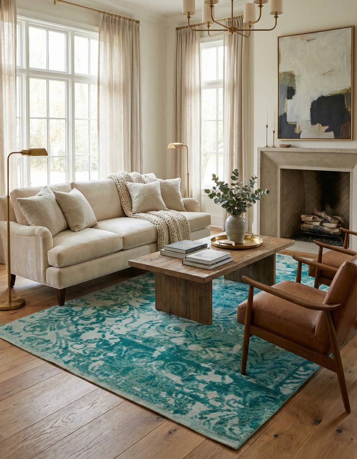 Detail image of 6' 5 x 9' 7 Hand Knotted Ultra Vintage Persian Wool Rug