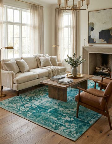 6' 5 x 9' 7 Hand Knotted Ultra Vintage Persian Wool Rug