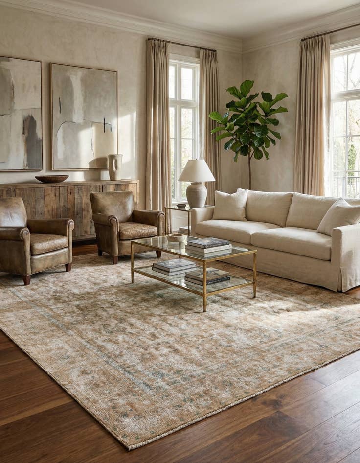 Detail image of 8' 7 x 11' 10  Hand Knotted Ultra Vintage Persian Wool Rug