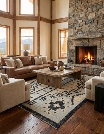 8' x 10' 6 Hand Knotted Darya Wool Rug