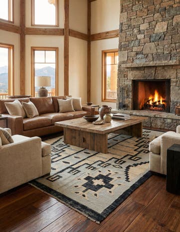 8' x 10' 6 Hand Knotted Darya Wool Rug