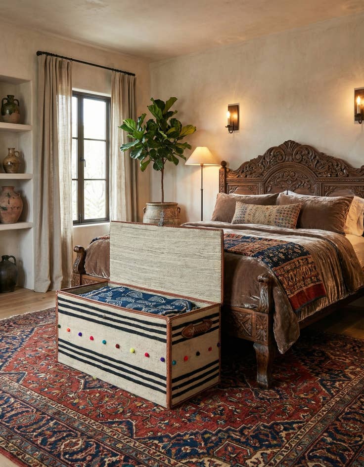 Detail image of  1' 7 x 3' 1  Hand Knotted Furniture Trunk