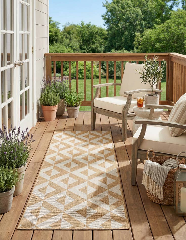 Detail image of 2' x 8'  Washable Jill Zarin Napa Indoor / Outdoor Runner Rug