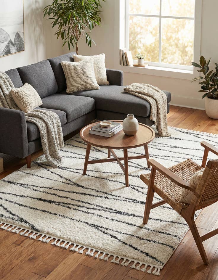 Detail image of  7' 10 x 10' Serenity Shag Rug