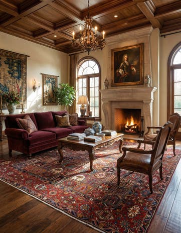 12' 10 x 14' 6 Bachtiar Wool Square Rug