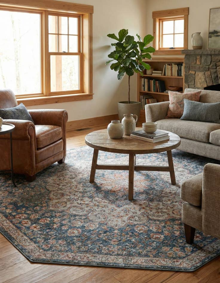 Detail image of  6' x 6' Newport Octagon Rug