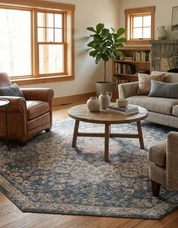 Blue Newport Octagon Rug