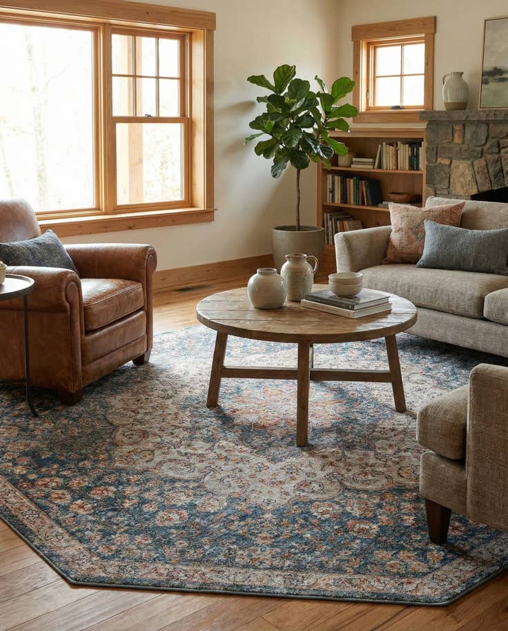 Detail image of 6' x 6' Newport Octagon Rug