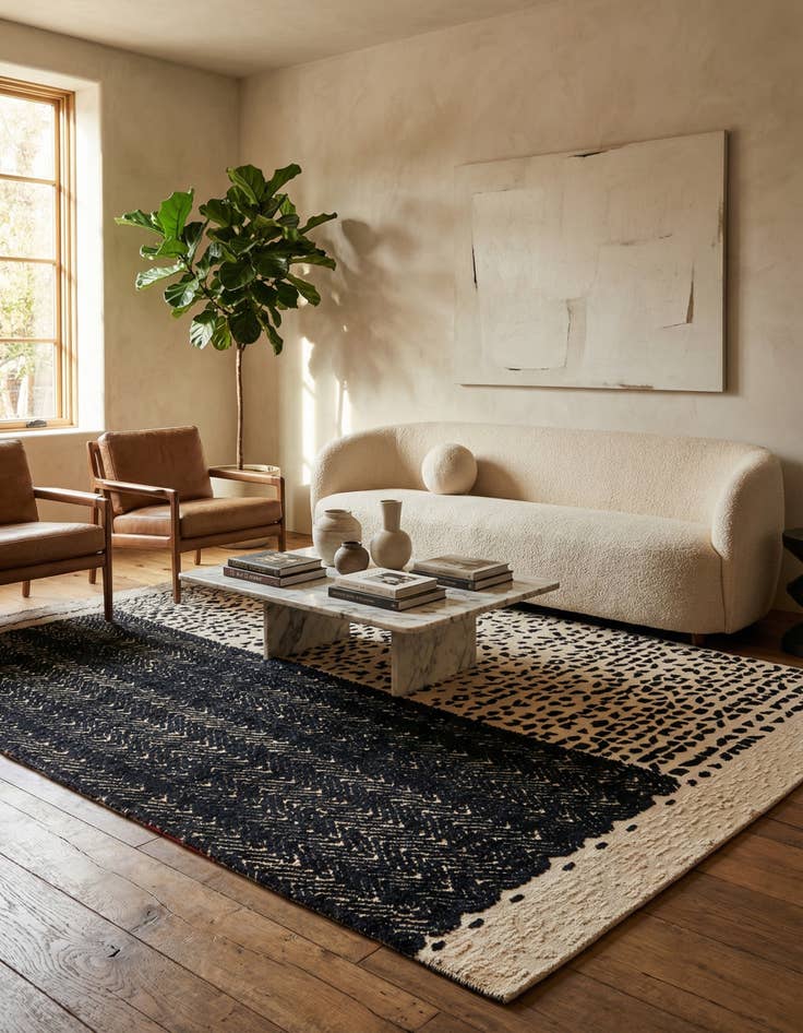 Detail image of 7' 5 x 10' 2  Hand Knotted Darya Wool Rug