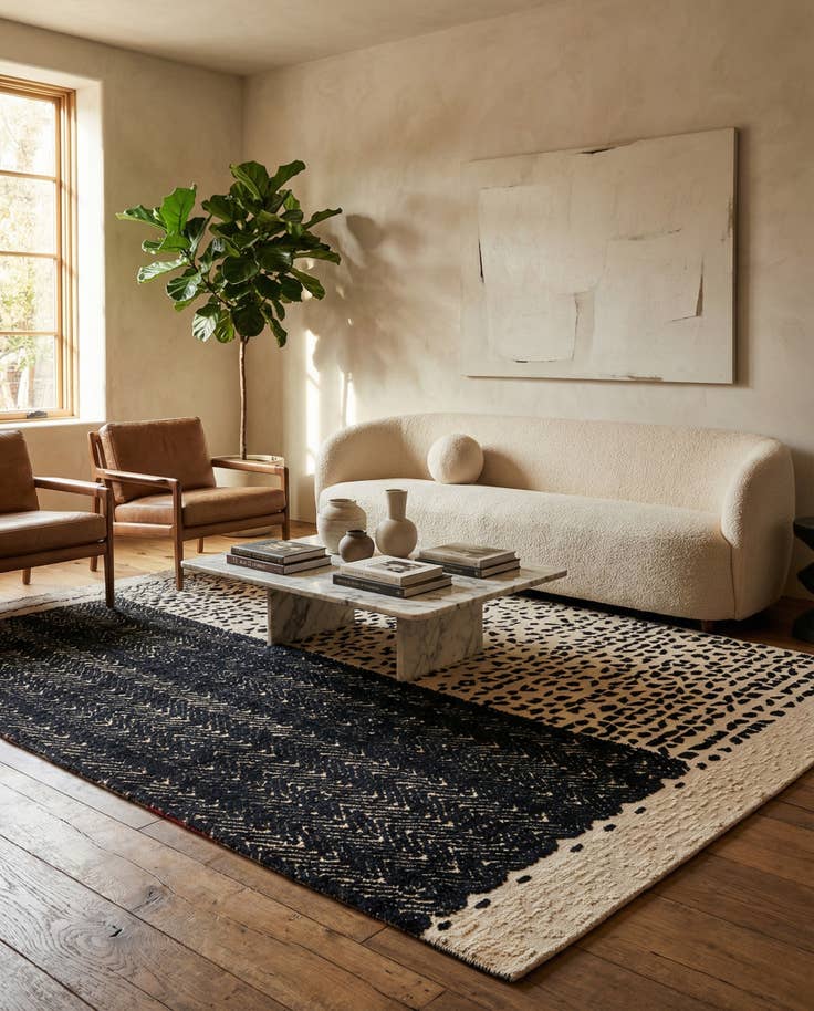 Detail image of 7' 5 x 10' 2 Hand Knotted Darya Wool Rug