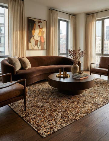4' 11 x 8' Cowhide Stocks Rug