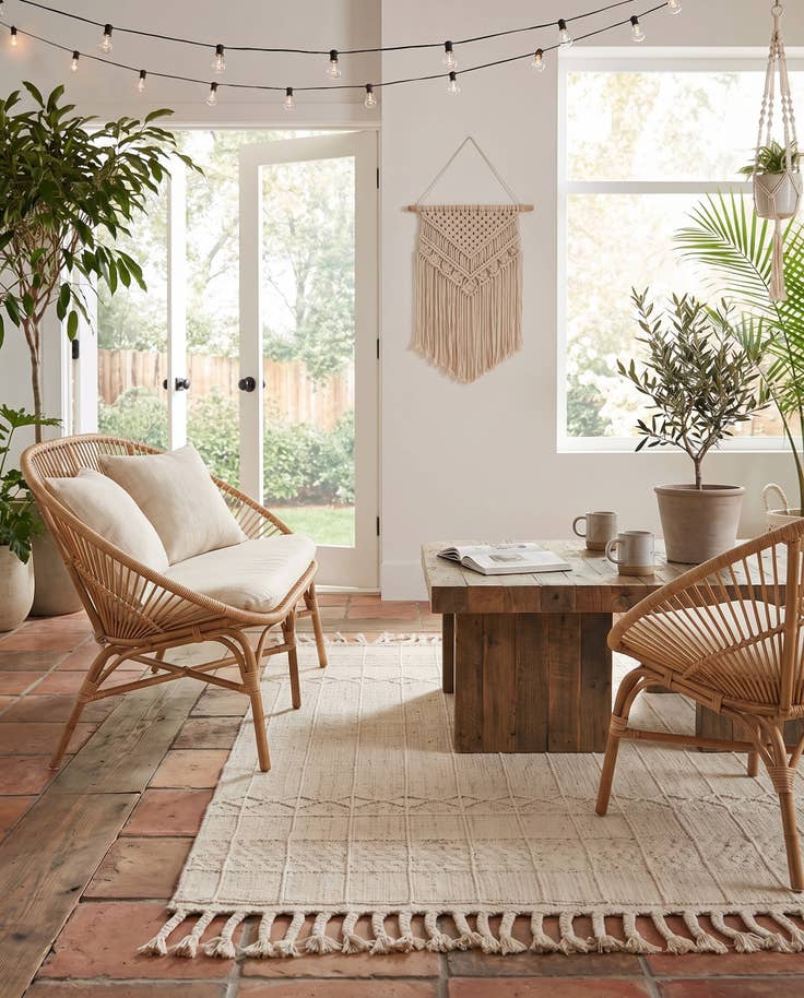Detail image of 5' 1 x 8' Easy-Clean Eco Bohemian Indoor / Outdoor Rug