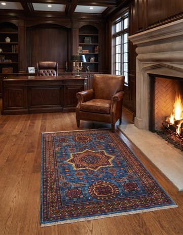3' 5 x 5' Hand Knotted Mamluk Ziegler Rug