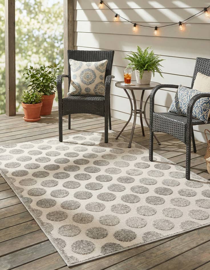 Detail image of 4' x 6' Easy-Clean Sabrina Soto Indoor / Outdoor Rug
