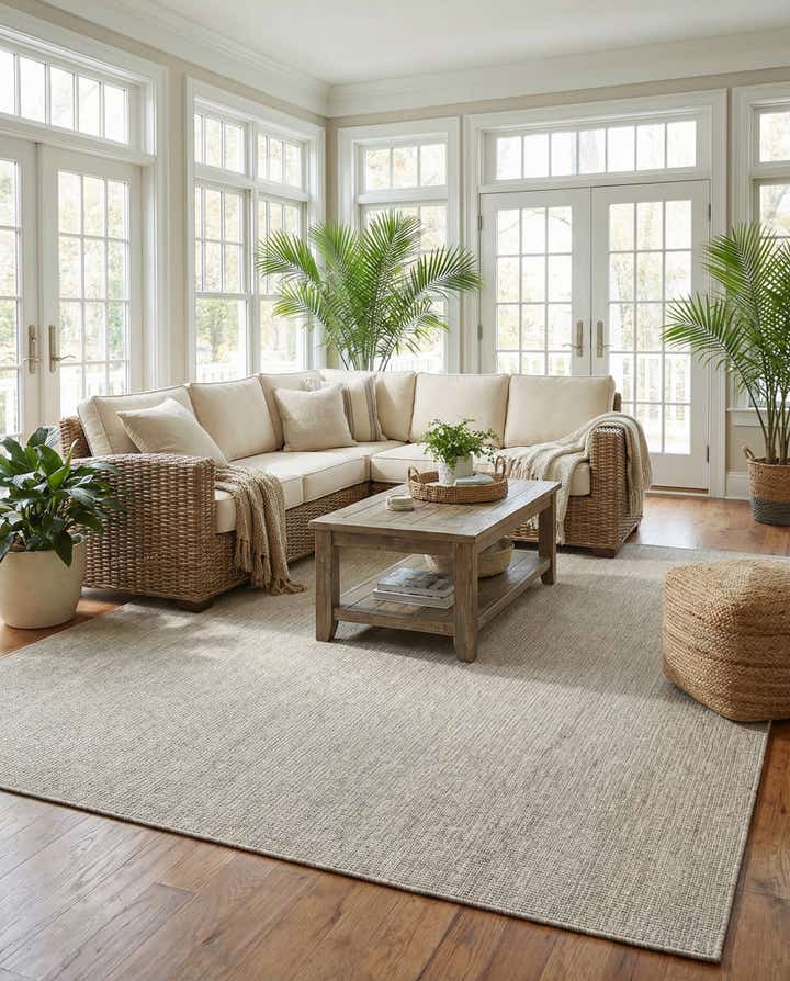 12' x 16' 1 Easy-Clean Solid Indoor / Outdoor Rug