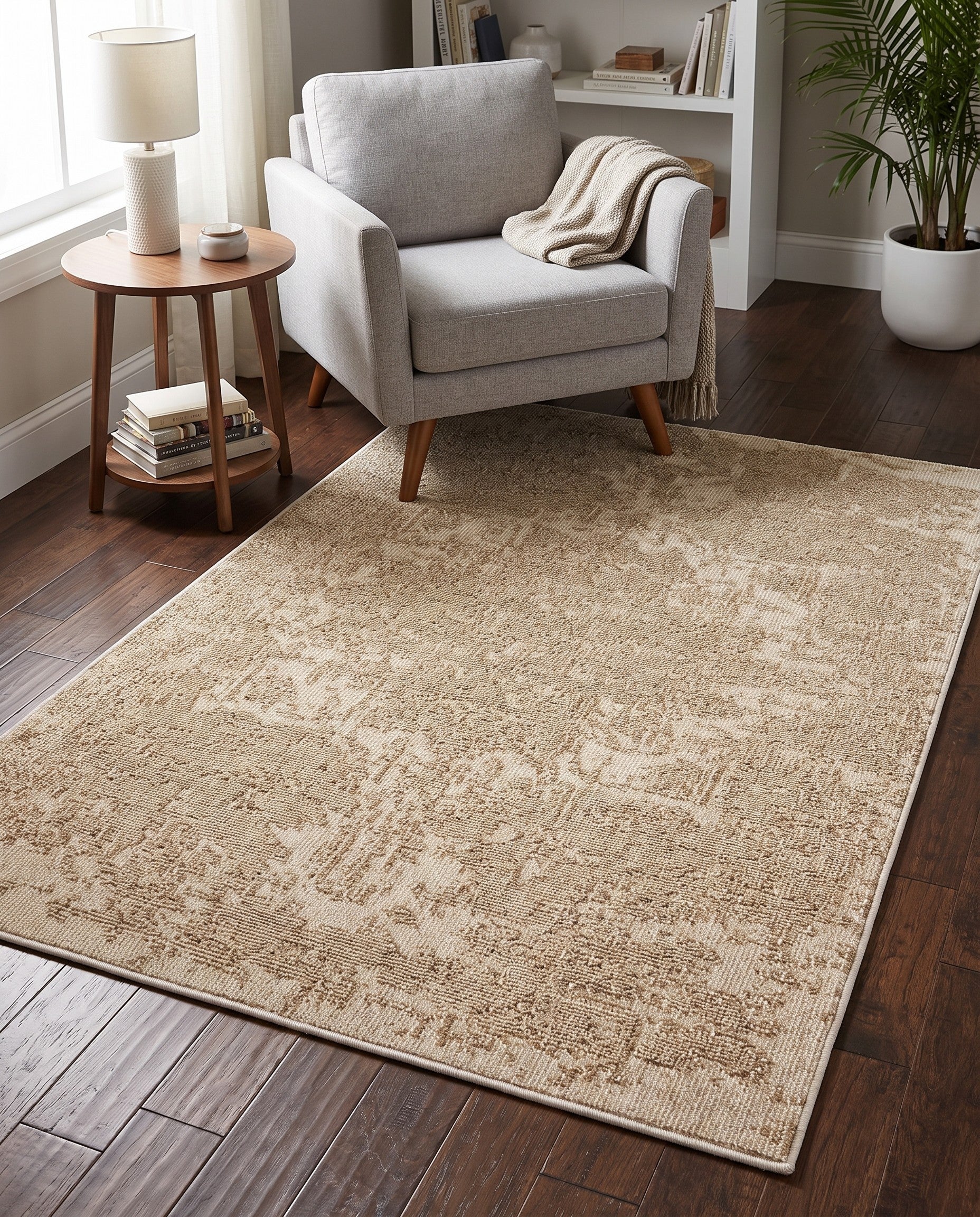 4' 1 x 6' 1 Easy-Clean Traditional Indoor / Outdoor Rug