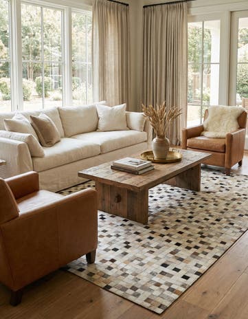 5' x 7' 11 Cowhide Stocks Rug