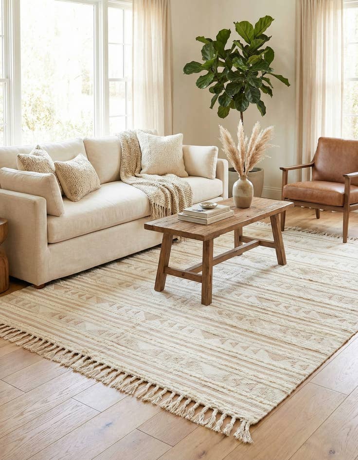 Detail image of  9' x 12'  Hand Woven Arizona Wool Rug