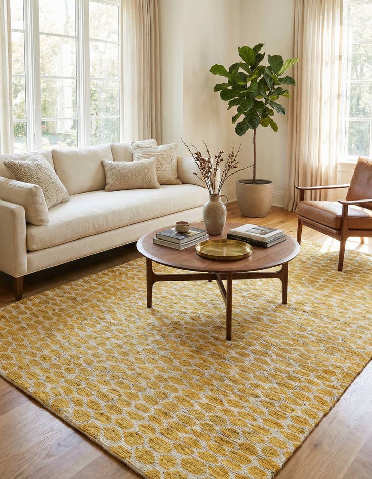 Detail image of 6' 1 x 8' 9  Hand Knotted Moroccan Wool Rug