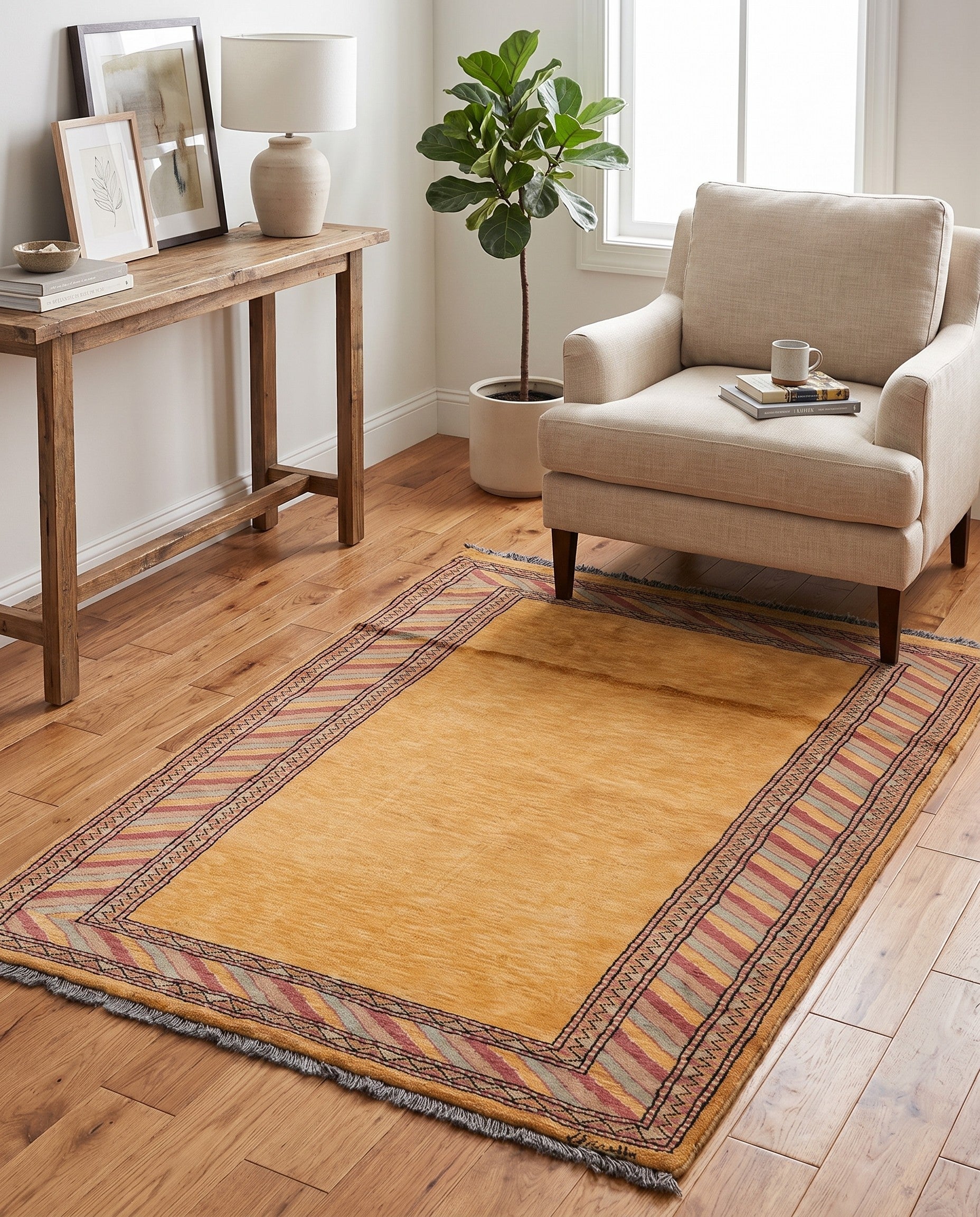 3' 3 x 5' Hand Knotted Kashkuli Gabbeh Oriental Wool Rug