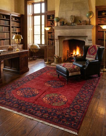 5' x 7' Ersari Afghan Wool Rug